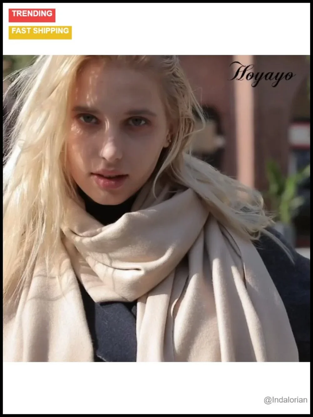 Extra Large Wool Pashmina Shawl Wrap Scarf - Warm Winter Oversized Blanket Gift